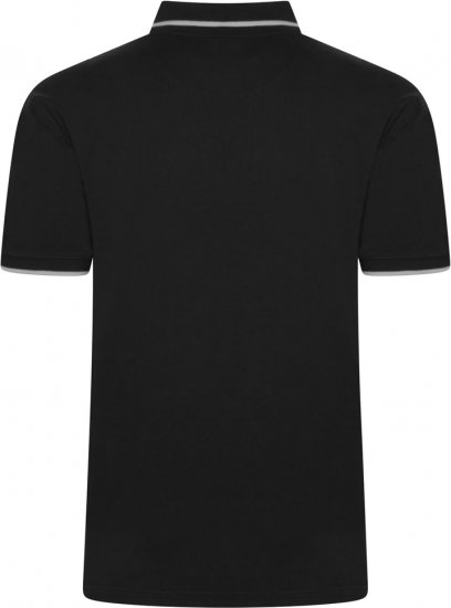 Kam Jeans 5518 Smart Mini Geo-Print Polo Black - Pólóingek - Galléros Pólók 2XL-8XL - Pólóingek 2XL-8XL
