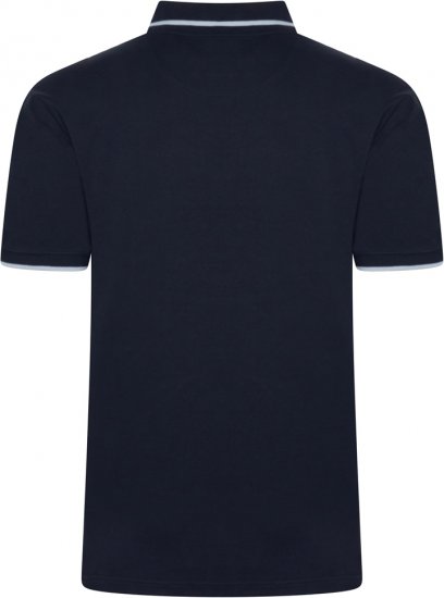 Kam Jeans 5518 Smart Mini Geo-Print Polo Navy - Pólóingek - Galléros Pólók 2XL-8XL - Pólóingek 2XL-8XL