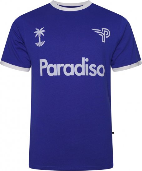 Kam Jeans 5768 Paradiso Print T-Shirt Surf Blue - Pólók - Nagyméretű pólók - 2XL-14XL