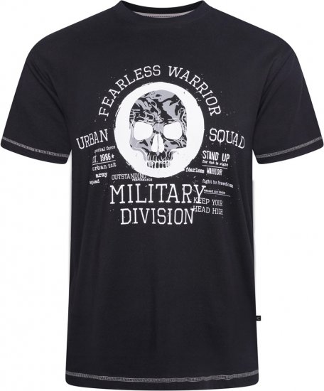 Kam Jeans 5769 Fearless Warrior T-Shirt Black - Pólók - Nagyméretű pólók - 2XL-14XL