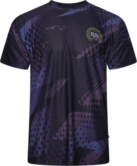Kam Jeans AP010 Active Performance Printed Mesh T-Shirt Black - Pólók - Nagyméretű pólók - 2XL-14XL