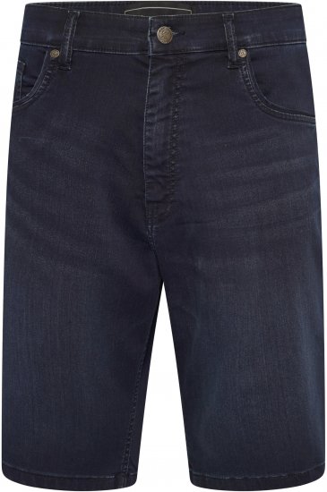 Kam Jeans NUNEZ2 Knitted Denim Stretch Shorts Dark Navy - Rövidnadrág - Nagyméretű Rövidnadrág W40-W60