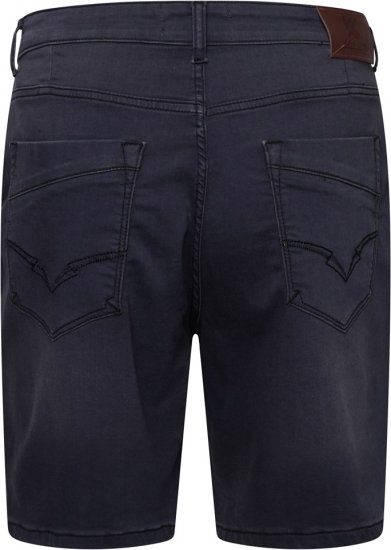 Kam Jeans Pepe Knitted Denim Shorts Charcoal - Rövidnadrág - Nagyméretű Rövidnadrág W40-W60