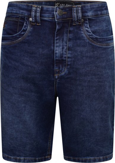 Kam Jeans Pepe Knitted Denim Shorts Random Mid Wash Blue - Rövidnadrág - Nagyméretű Rövidnadrág W40-W60