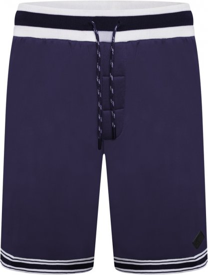 Kam Jeans TS005 Retro Tracky Set (Shorts/Sleeveless Hoodie) Navy - Tréningruhák - Nagyméretű Férfi Tréningruhák