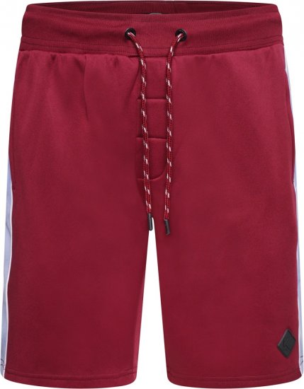 Kam Jeans TS006 Retro Pannelled Tracky Set (Shorts/Sleeveless Hoodie) Red - Tréningruhák - Nagyméretű Férfi Tréningruhák