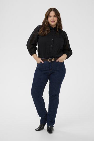 Kaffe Curve Gabby Ing rövidített ujjakkal Fekete - Ingek - 