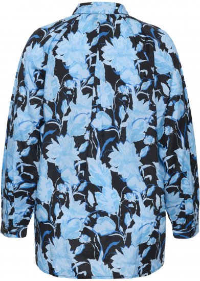 Kaffe Curve Sasja Hosszú ujjú ing Blue Snake Flower - Blúzok és tunikák - 