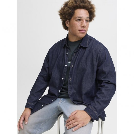 Jack & Jones Norrebro Denim Long Sleeve Shirt Dark Blue Denim - Ingek - Ingek 2XL-10XL