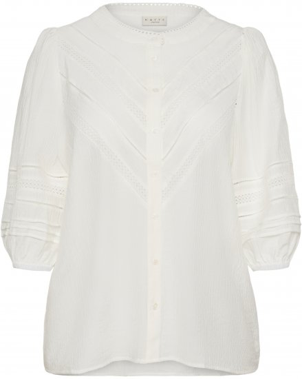 Kaffe Curve Liwa Shirt Chalk - Ingek - 
