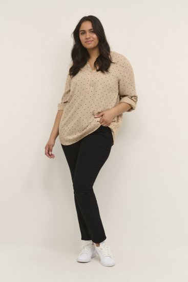 Kaffe Curve Joy Blúz Nomad/Fekete Pöttyös - Blúzok és tunikák - 