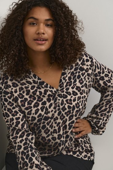 Kaffe Curve Mirta Tilly Blúz Leopárdmintás - Blúzok és tunikák - 