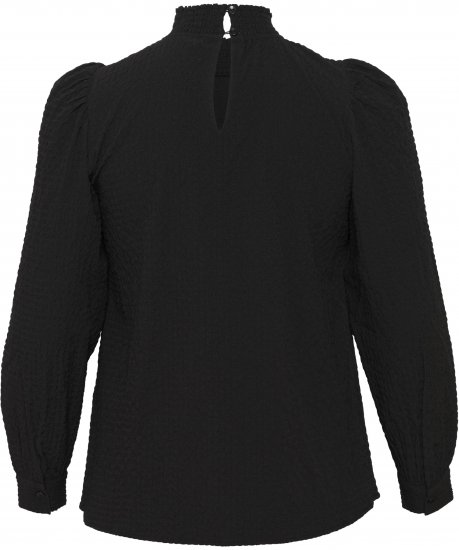 Kaffe Curve Ditta Smock Blúz Mélyfekete - Blúzok és tunikák - 