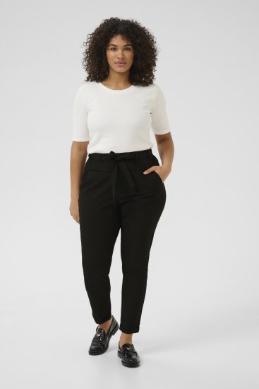 Kaffe Curve Jia Öves nadrág Mélyfekete - Női Farmer & Nadrágok Nagy Méretekben – Plus Size - 