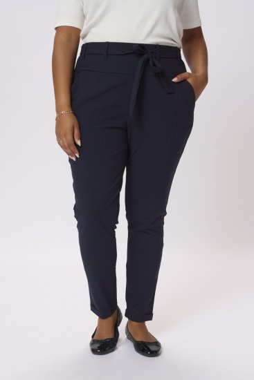 Kaffe Curve Jia Öves nadrág Éjféli tengerkék - Női Farmer & Nadrágok Nagy Méretekben – Plus Size - 