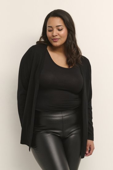 Kaffe Curve Farsia Kardigán Mélyfekete - Bluzy & bluzy z kapturem - 