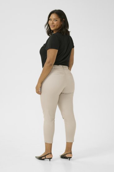 Kaffe Curve Leana Chino 7/8 Nadrág Tollszürke - Női Farmer & Nadrágok Nagy Méretekben – Plus Size - 