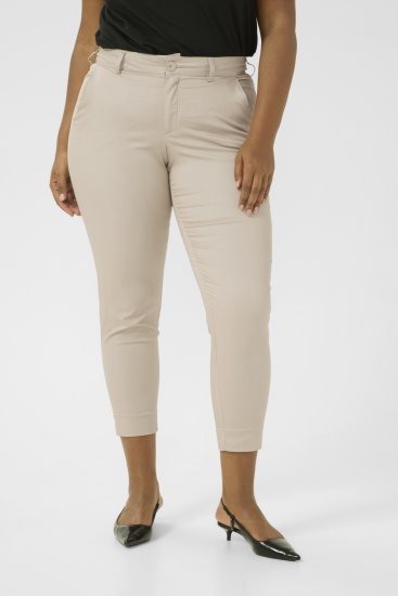 Kaffe Curve Leana Chino 7/8 Nadrág Tollszürke - Női Farmer & Nadrágok Nagy Méretekben – Plus Size - 