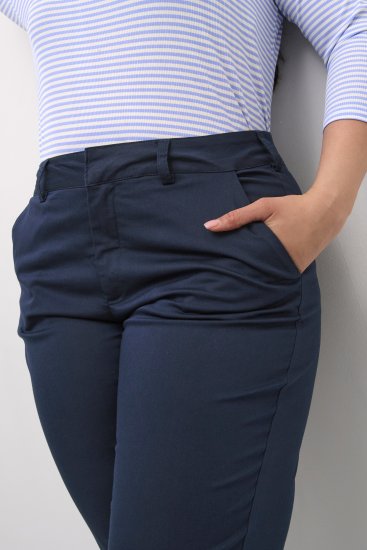 Kaffe Curve Leana Chino 7/8 Nadrág Éjféli Tengerészkék - Női Farmer & Nadrágok Nagy Méretekben – Plus Size - 
