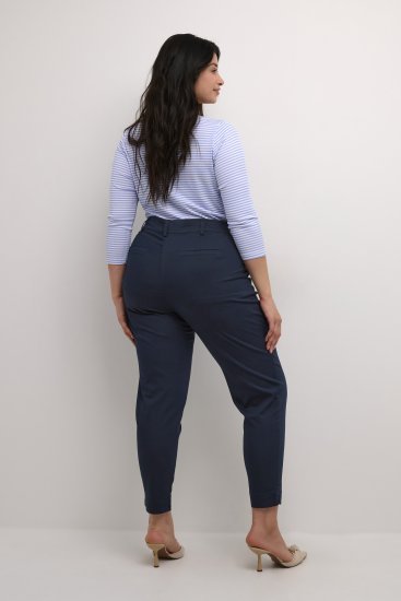 Kaffe Curve Leana Chino 7/8 Nadrág Éjféli Tengerészkék - Női Farmer & Nadrágok Nagy Méretekben – Plus Size - 