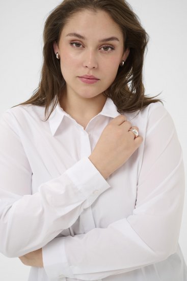 Kaffe Curve Laina Shirt Optical White - Ingek - 