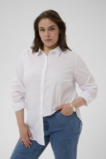 Kaffe Curve Laina Shirt Optical White - Ingek - 