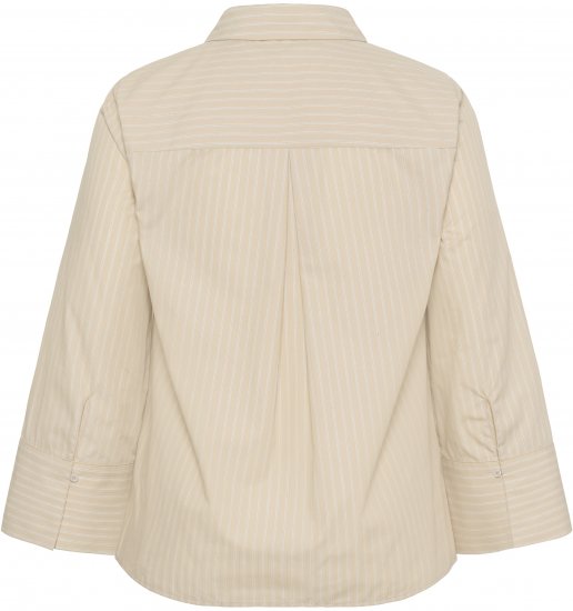 Kaffe Curve Josa Shirt Feather Grey Stripe - Ingek - 