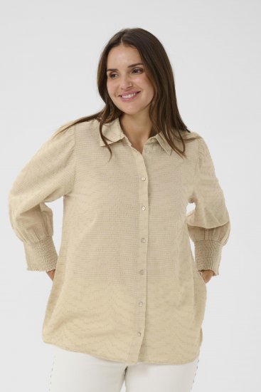 Kaffe Curve Penelopia Shirt Feather Grey - Ingek - 