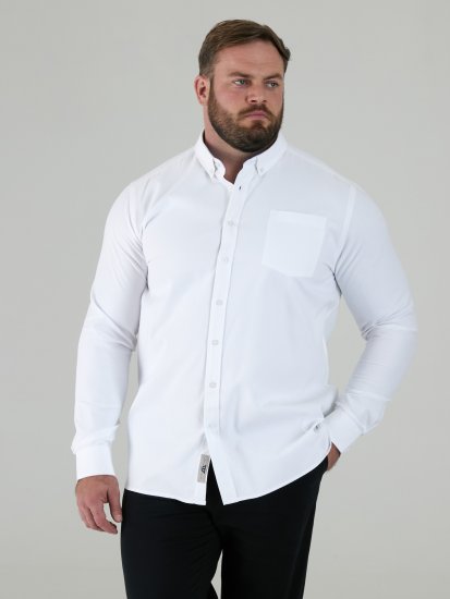 D555 Richard Oxford Ing Hosszú Ujjú TALL Fehér - TALL ingek - 