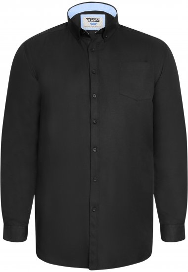 D555 Richard Oxford Ing Hosszú Ujjú TALL Fekete - TALL ingek - 