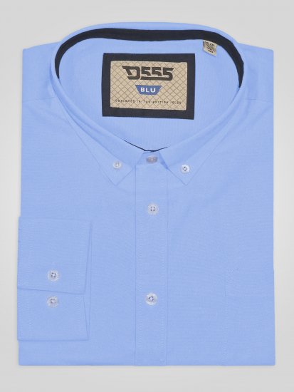 D555 Richard Oxford Ing Hosszú Ujjú TALL Világoskék - TALL ingek - 