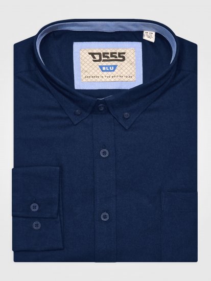 D555 Richard Oxford Ing Hosszú Ujjú TALL Tengerészkék - TALL ingek - 
