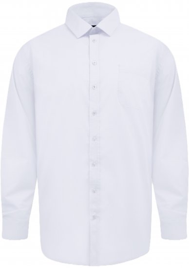 D555 Oliver Folttaszító Vasalásmentes Rugalmas Hosszú Ujjú Ing Fehér - Ingek - Ingek 2XL-10XL