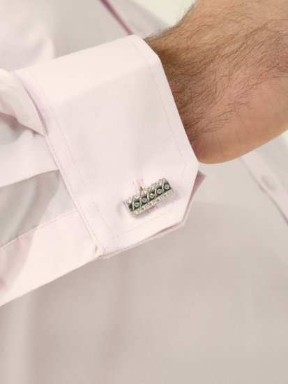 D555 Oliver Folttaszító Vasalásmentes Rugalmas Hosszú Ujjú Ing Rózsaszín - Ingek - Ingek 2XL-10XL