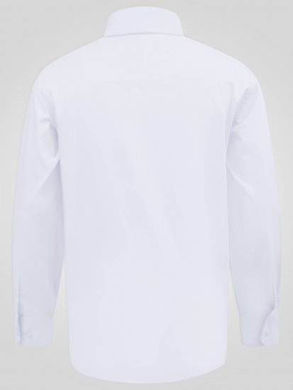 D555 Oliver Folttaszító Vasalásmentes Rugalmas Hosszú Ujjú Ing Fehér - Ingek - Ingek 2XL-10XL