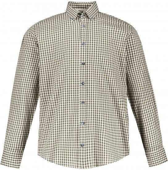 JP1880 Shirt Checked Traditional Long Sleeve Olive Green - Alkalmi ruházat - Ünnepi ruházat – Ünnepelj stílusosan és kényelmesen