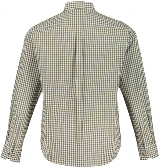 JP1880 Shirt Checked Traditional Long Sleeve Olive Green - Alkalmi ruházat - Ünnepi ruházat – Ünnepelj stílusosan és kényelmesen