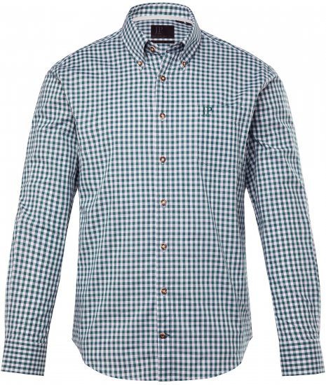 JP1880 Shirt Checked Traditional Long Sleeve Jade - Alkalmi ruházat - Ünnepi ruházat – Ünnepelj stílusosan és kényelmesen