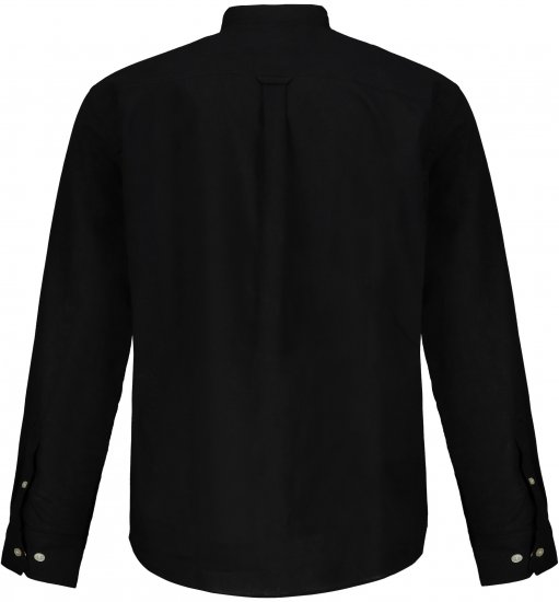 JP1880 Shirt Linen Blend Long Sleeve Black TALL - FÉRFIRUHÁZAT MT-6XLT - TALL-méretek