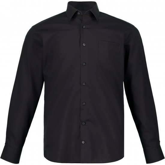 JP1880 Shirt Business Kent Collar Long Sleeve Black TALL - FÉRFIRUHÁZAT MT-6XLT - TALL-méretek