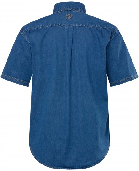 JP1880 Shirt Denim Short Sleeve Blue TALL - FÉRFIRUHÁZAT MT-6XLT - TALL-méretek
