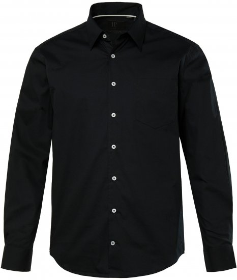JP1880 Shirt Long Sleeve Modern Fit Black TALL - FÉRFIRUHÁZAT MT-6XLT - TALL-méretek