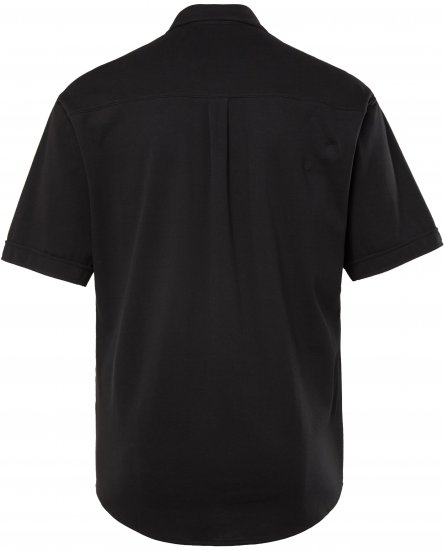 JP1880 Shirt Pique Flexnamic Short Sleeve Black TALL - FÉRFIRUHÁZAT MT-6XLT - TALL-méretek