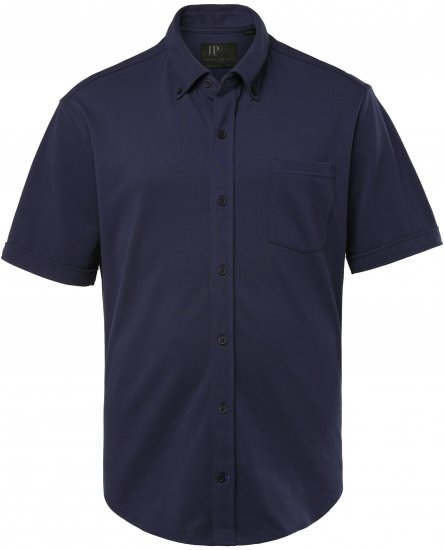 JP1880 Shirt Pique Short Sleeve Flexnamic Night Blue TALL - FÉRFIRUHÁZAT MT-6XLT - TALL-méretek