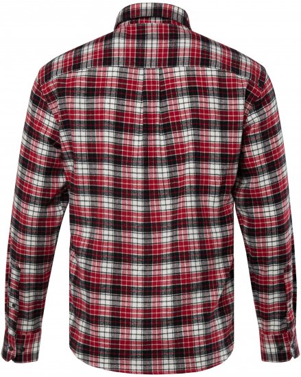 JP1880 Shirt Flannel Checked Long Sleeve Red TALL - FÉRFIRUHÁZAT MT-6XLT - TALL-méretek