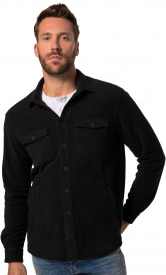 JP1880 Overshirt Fleece Long Sleeve Black TALL - FÉRFIRUHÁZAT MT-6XLT - TALL-méretek