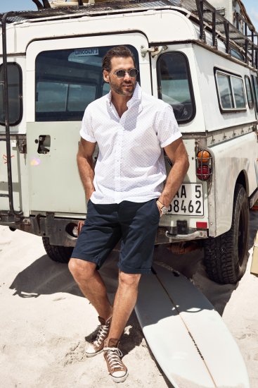 JP1880 Business Modern Fit Short Sleeve Shirt TALL Off-White - TALL ingek - 