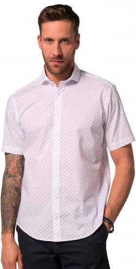 JP1880 Business Modern Fit Short Sleeve Shirt TALL Off-White - TALL ingek - 
