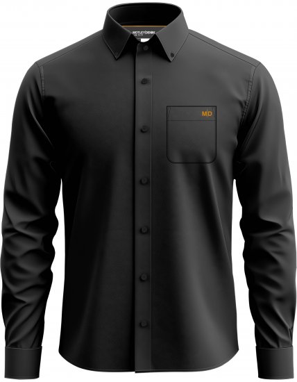 Motley Denim Lisbon Long Sleeve Shirt Charcoal - Ingek - Ingek 2XL-10XL