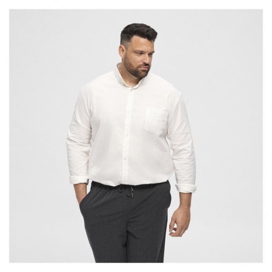 North Latitude Oxford Shirt White - Ingek - Ingek 2XL-10XL